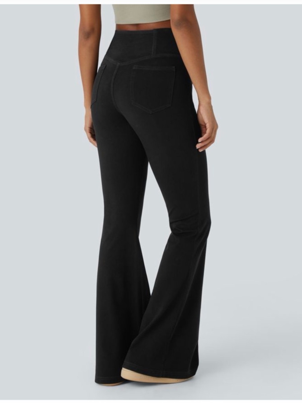 HALARA Black High-Waist Flare Jeans